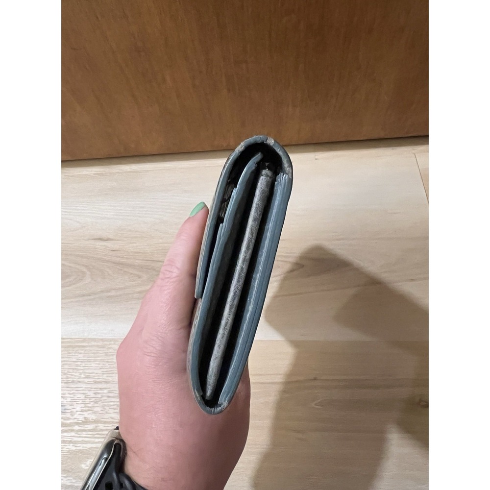 Louis Vuitton Patent Green Monogram‎ Vernis Sarah Wallet Blue Interior Project - Picture 6 of 12